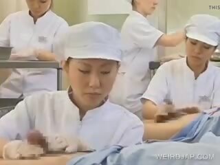 Japanilainen sairaanhoitaja työskentely karvainen peniksen, vapaa likainen elokuva b9