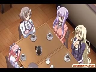 Busty Anime Coed Tittyfucking And Swallowing Cum