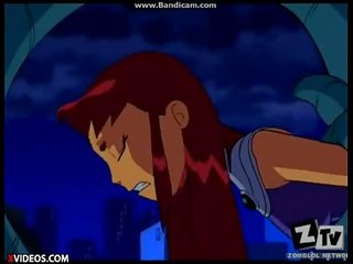 Cuervo y starfire follada por tentáculos completo